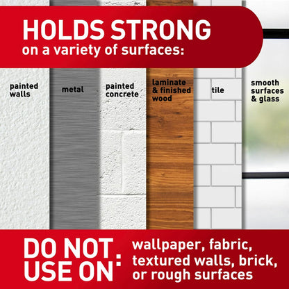 indoor temperature operating range of 50°f to 105°f with surface prep using rubbing alcohol