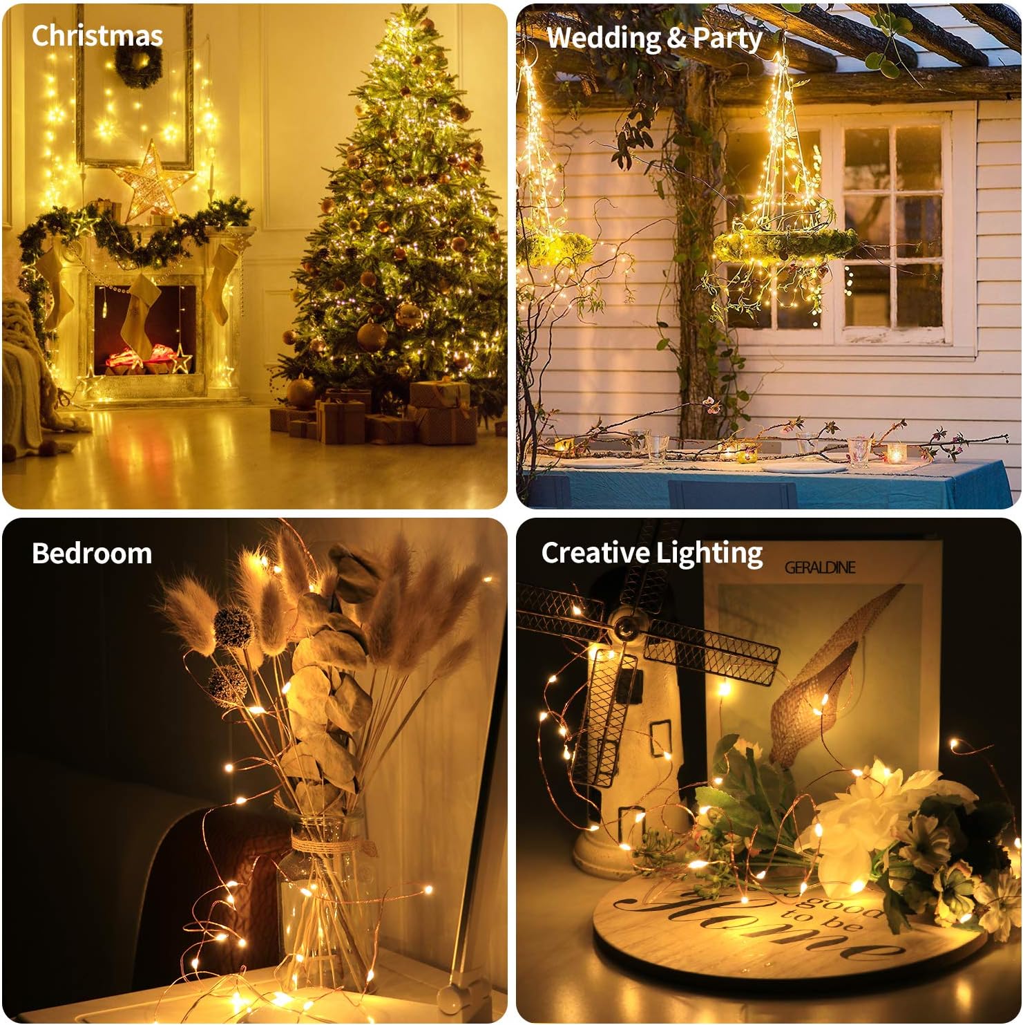 innolife LED Fairy Lights 6 Pack – Safe Nursery String Lights with Cool-to-Touch Copper Wire and Auto Timer