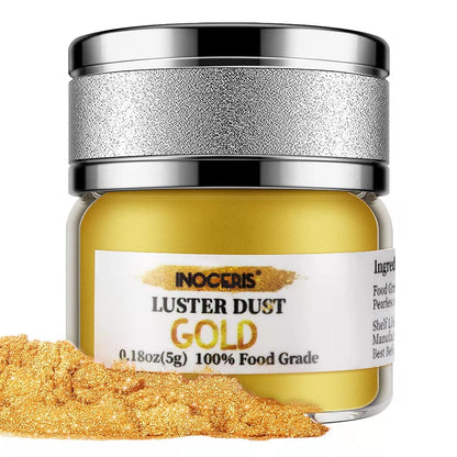 INOCERIS Edible Luster Dust – Allergen-Friendly Shimmer for Vegan, Vegetarian, and Gluten-Free Baking Rituals, 5g