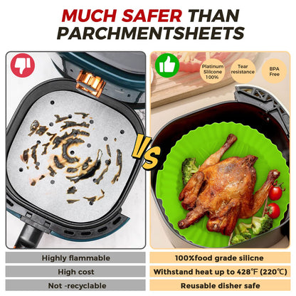 integrated side handles for burn-safe removal from the air fryer basket