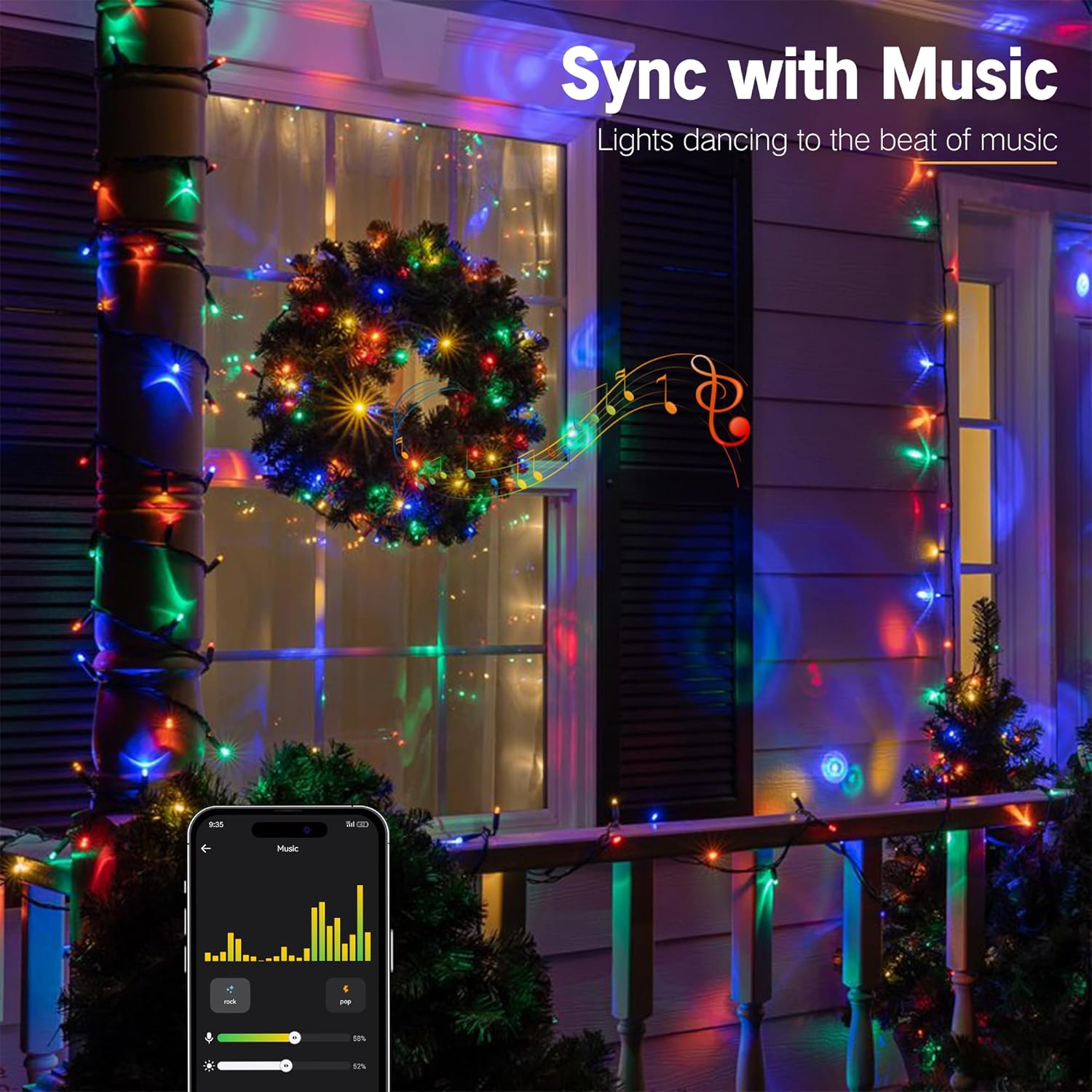 ip44 water-resistant string with ul-certified low-voltage power adapter