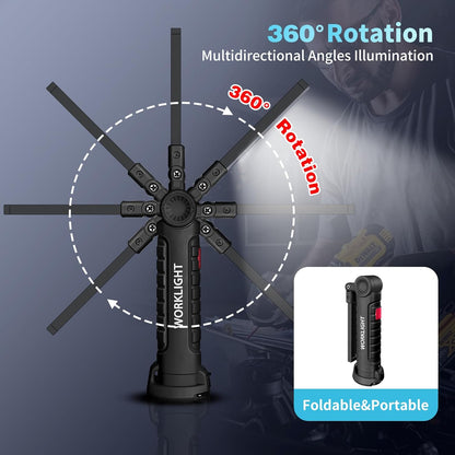ip44 waterproof abs body with anti-slip rubber grip and aluminum heat-dissipating head