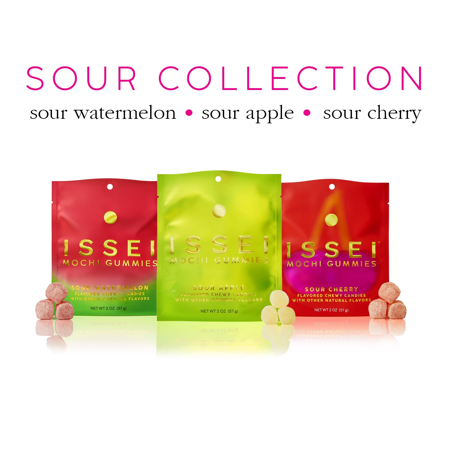 ISSEI Sour Cherry Mochi Gummies | Giftable Imported Japanese Candy for Snack Lovers
