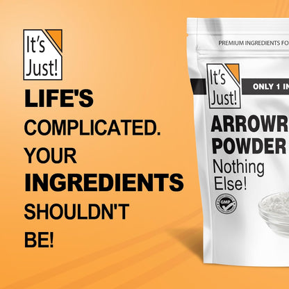 It's Just - Arrowroot Powder for Diaper Bag Essentials, Talc-Free Diaper Rash Relief for Babies