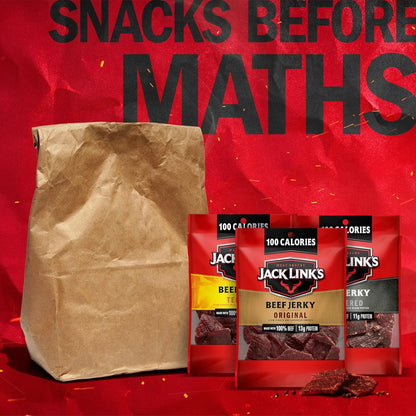 Jack Link's Beef Jerky Variety Pack – High-Protein Post Workout Snack for Active Adults, 15 Single-Serve Bags