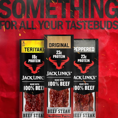 Jack Link's Beef Steak Care Package - Protein Snack Gift for Deployed Military Family Members, 12 Count