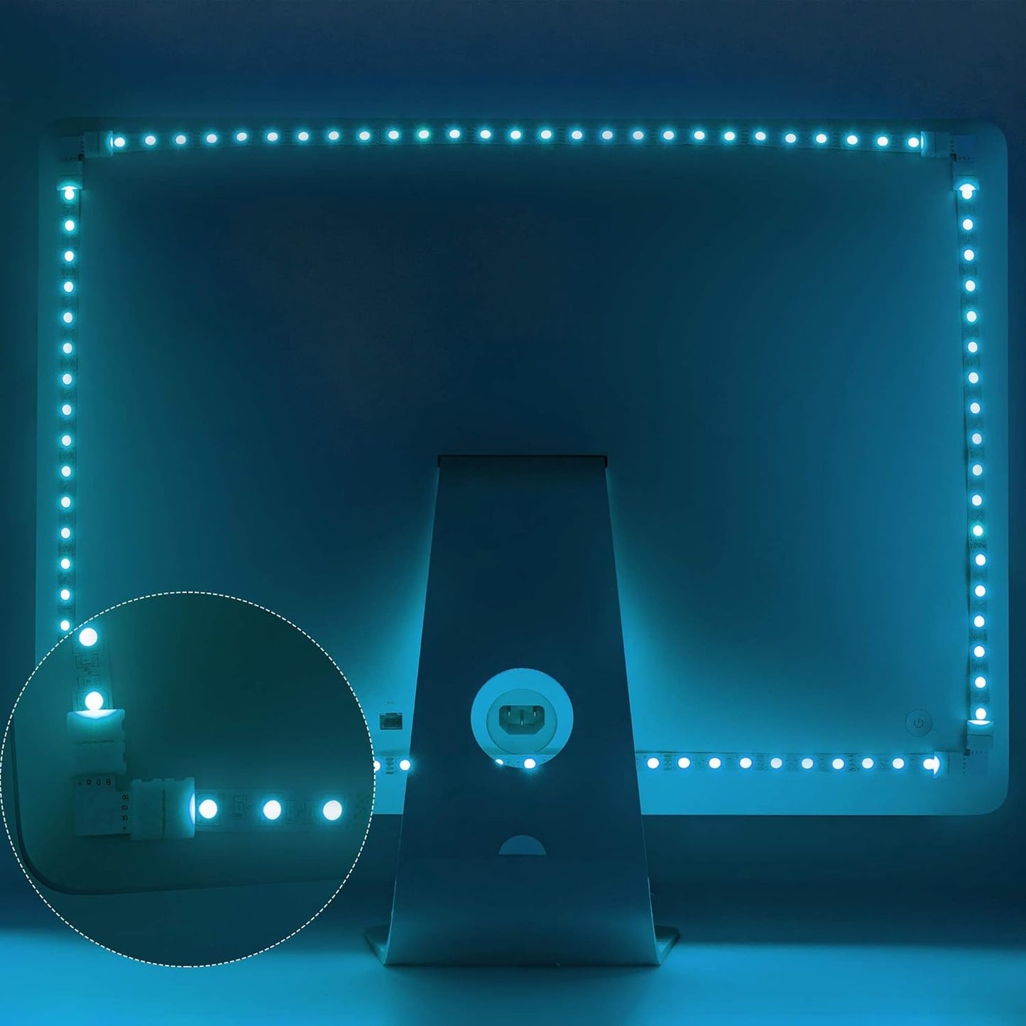 JACKYLED L Shape LED Strip Connectors for Living Room Accent Lighting and Bedroom Decor, 10mm 4-Pin RGB Corner Kit