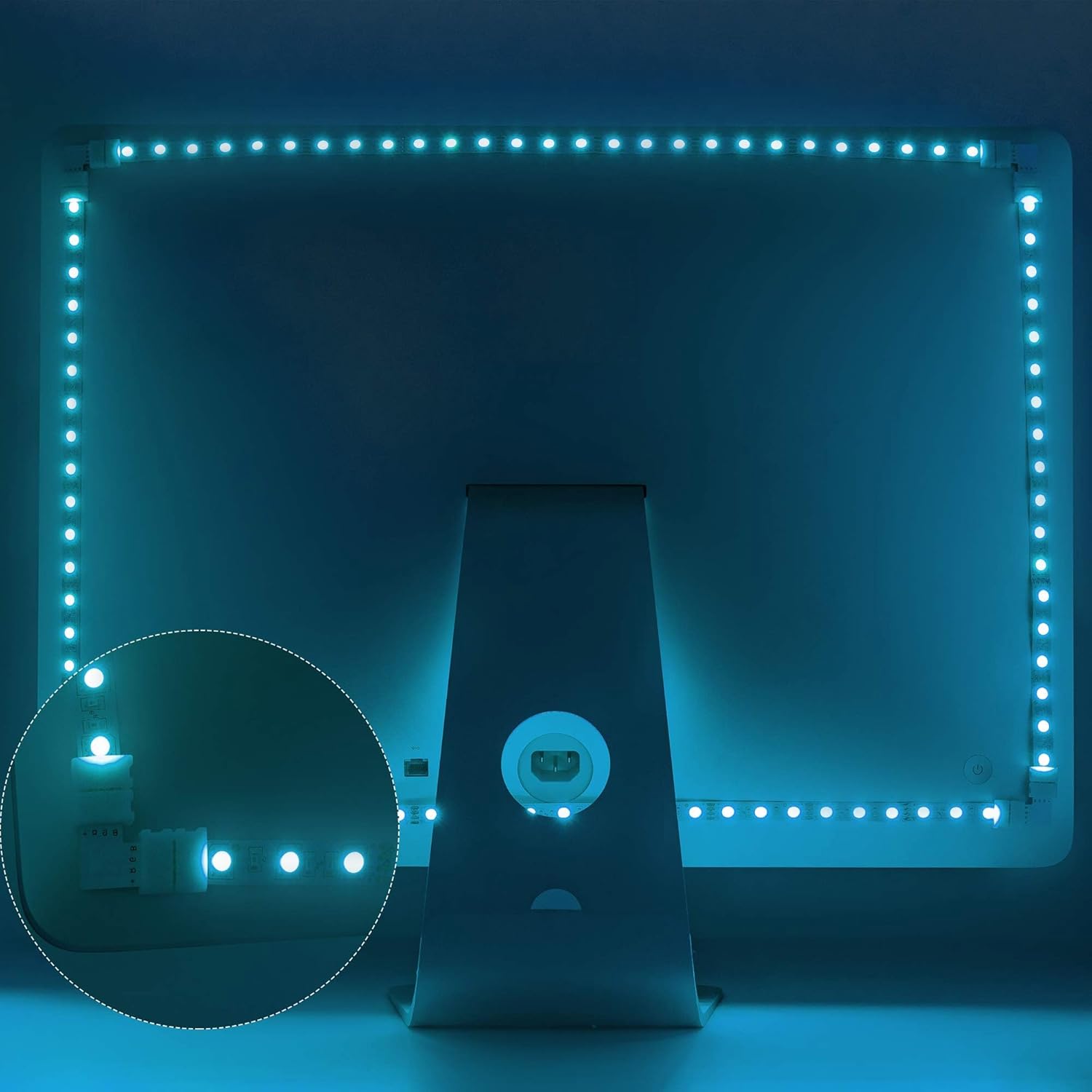 JACKYLED L Shape LED Strip Connectors for Living Room Accent Lighting and Bedroom Decor, 10mm 4-Pin RGB Corner Kit