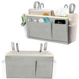 BlissTotes Bed Caddy with Pockets – Streamlined Bedside Organizer for Readers, Students, and Remote Workers