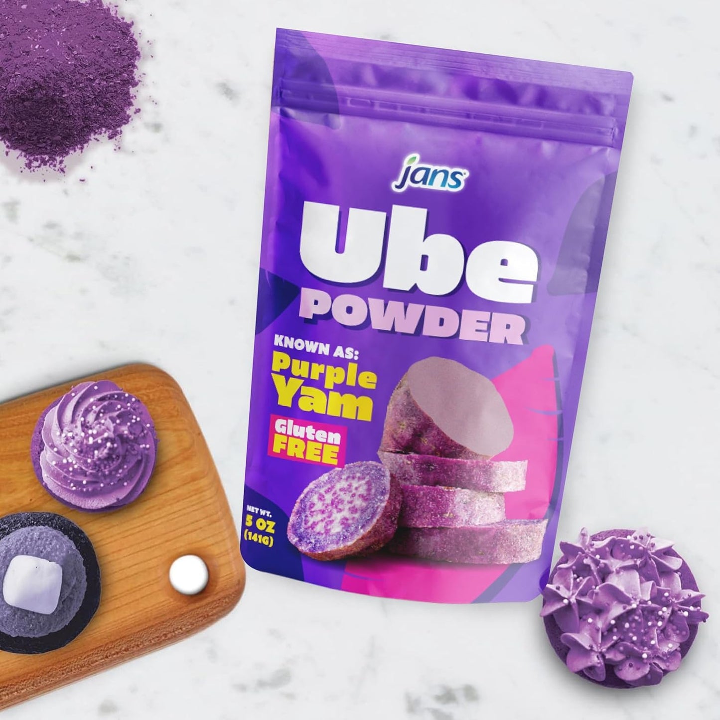 Jans Ube Powder for Baking, 5 oz | Thoughtful Gift for Filipino Food Lovers
