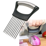 BRAND Kitchen Gadget for Slicing Onions – Locked-In Vegetable Holder to Avoid Knife Injuries, Arthritis-Friendly