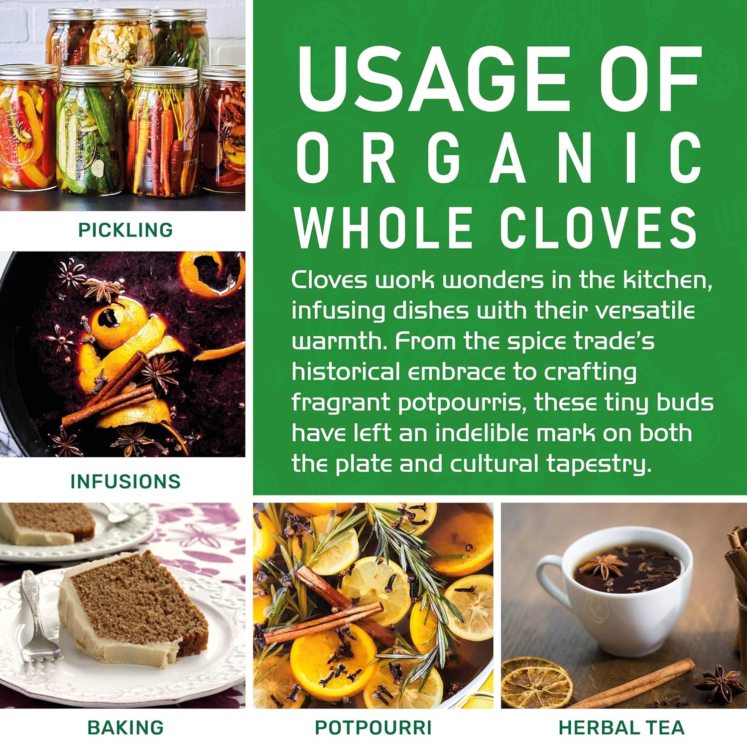 Jiva Organic Whole Cloves – Thoughtful Vegan Gift for Her, Holiday Spice Pantry Upgrade, 3.5 oz