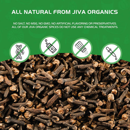 Jiva Organic Whole Cloves – Thoughtful Vegan Gift for Her, Holiday Spice Pantry Upgrade, 3.5 oz