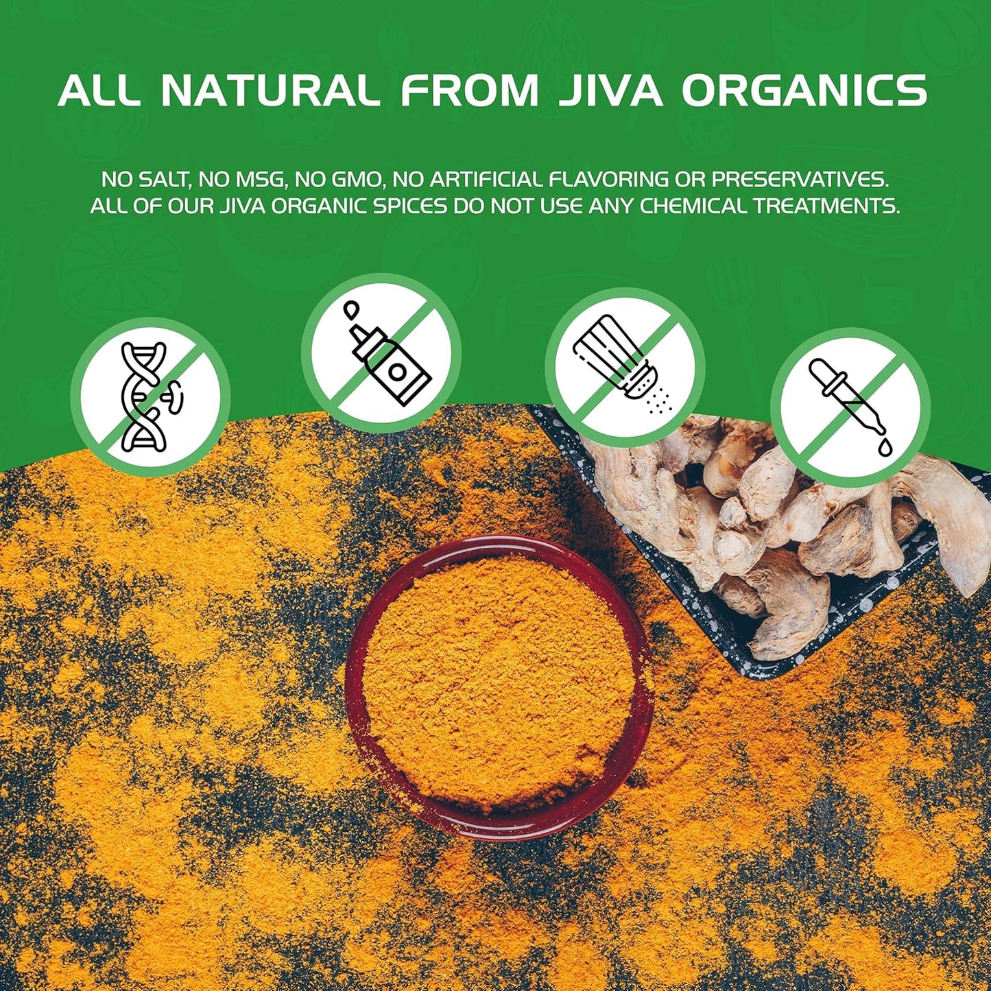 Jiva Organics Organic Turmeric Powder 1lb – Daily Anti-Inflammatory Supplement for Mindful Wellness Routines