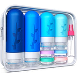 Clean Design Travel Containers for Uncluttered Packing, TSA Approved 18 Pack Silicone Bottle Set