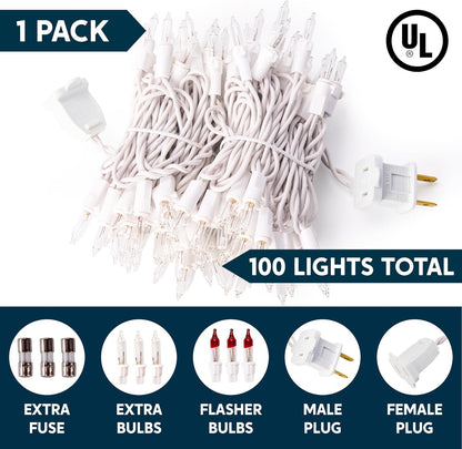 JOIEDOMI Waterproof String Lights – 21.4FT 100-Bulb Patio and Pergola Lighting, IP44 Rated for Year-Round Outdoor Ambiance