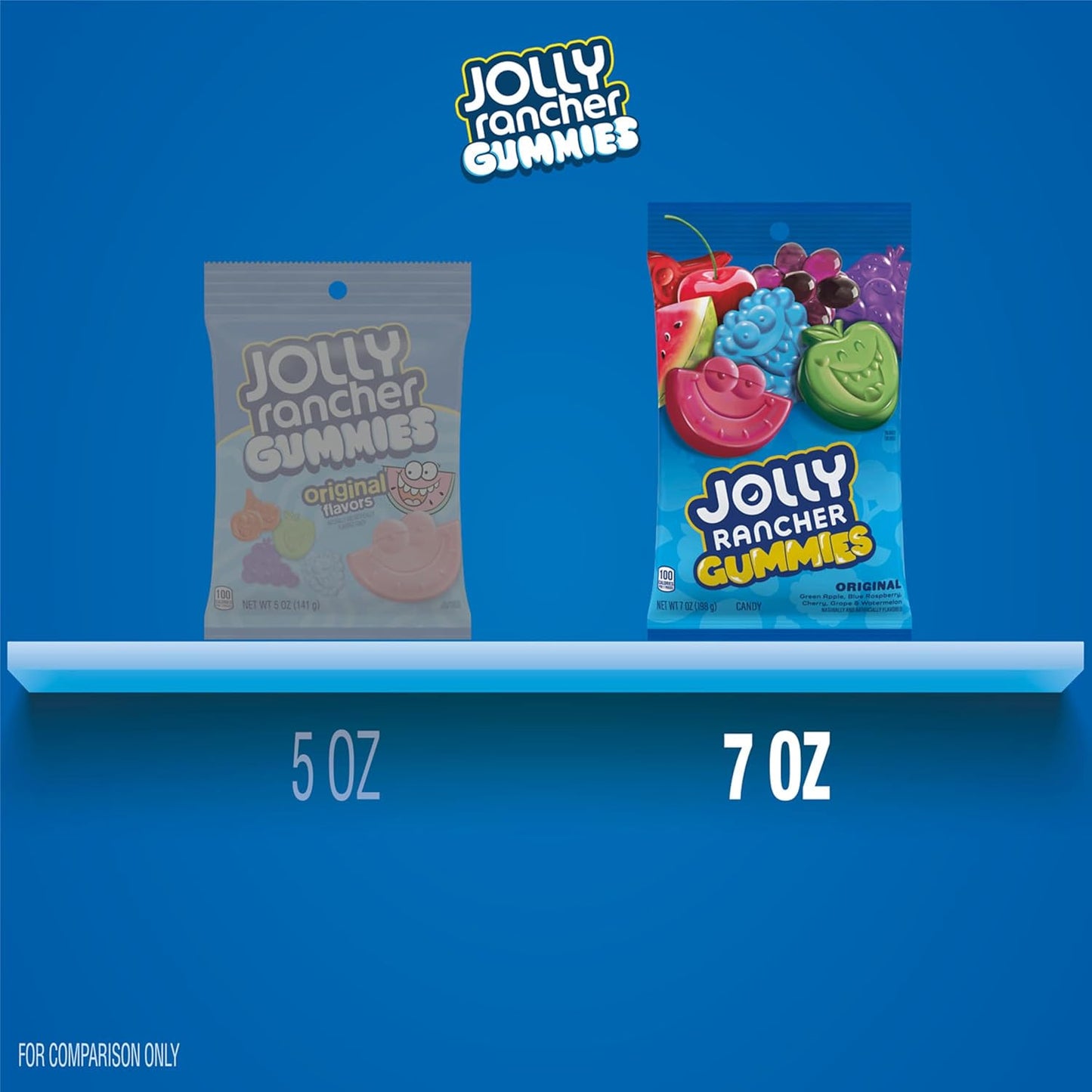 JOLLY RANCHER Gummies Assorted Fruit Flavored Candy Bag – Sealed Travel Candy for Road Trips, Commute Mugs, and Rest Stop Snack Breaks
