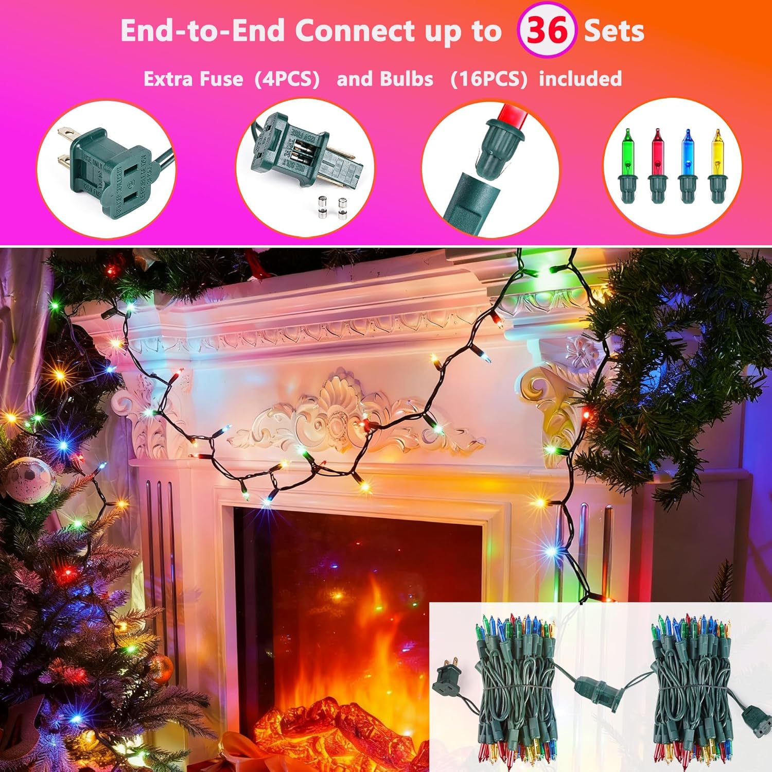 Joomer LED Christmas Lights – Waterproof Patio and Backyard String Lights for Outdoor Holiday Parties