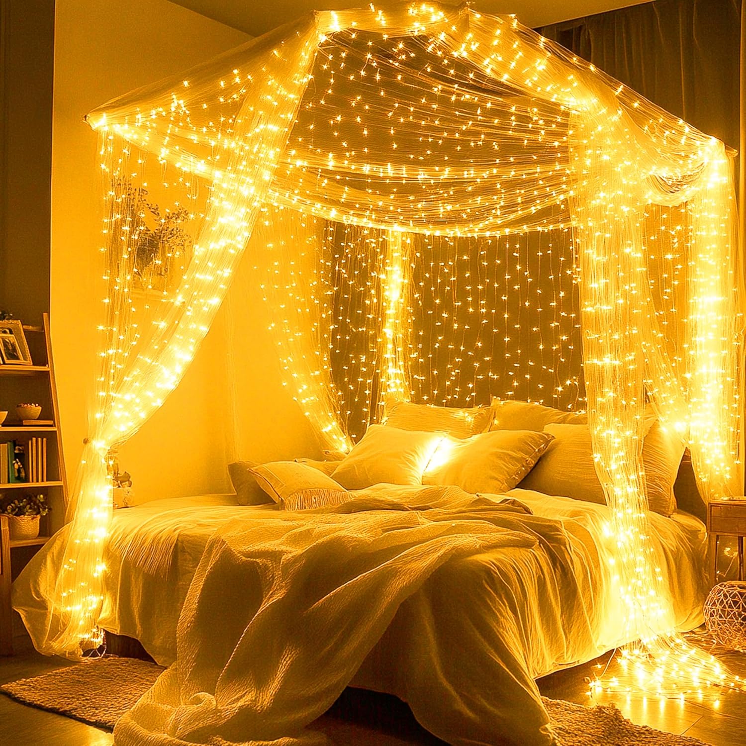 Joomer LED Fairy Lights Battery Operated – Cozy Bedroom String Lights for Living Room and Curtain Ambiance
