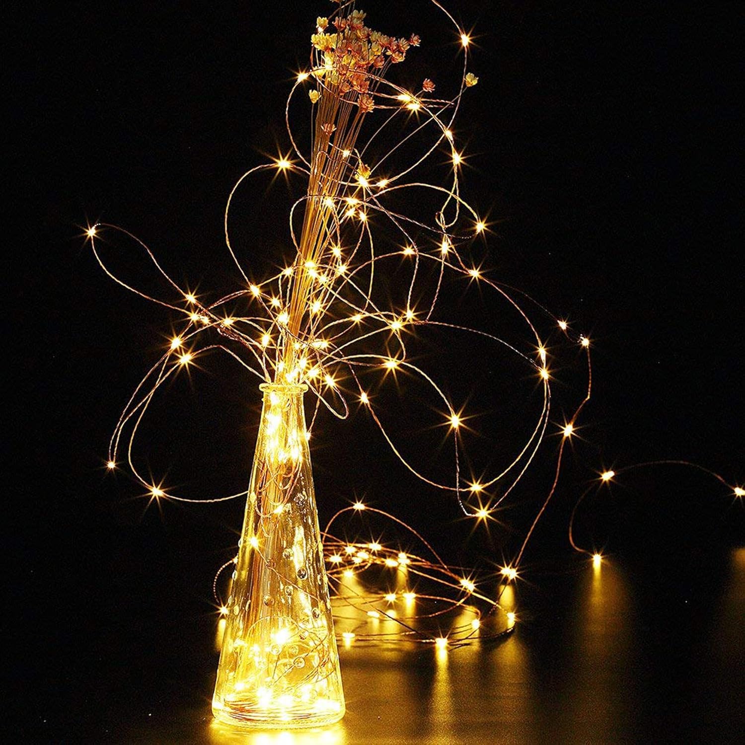 Joomer LED Fairy Lights Battery Operated – Cozy Bedroom String Lights for Living Room and Curtain Ambiance