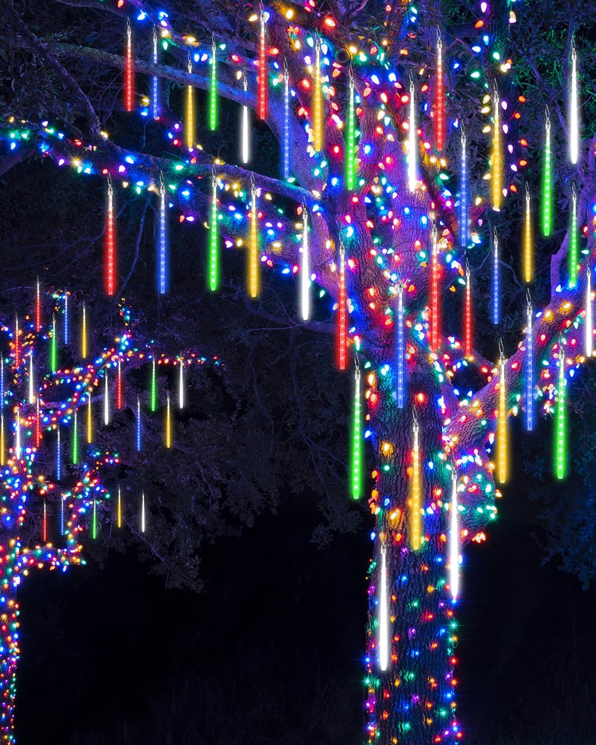 Joomer Meteor Shower Lights – Outdoor Patio & Garden Decor, 240 LED Cascading Snowfall Effect with Timer