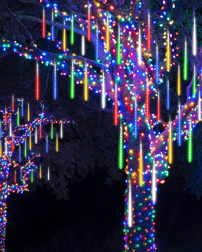 Joomer Meteor Shower Lights – Outdoor Patio & Garden Decor, 240 LED Cascading Snowfall Effect with Timer