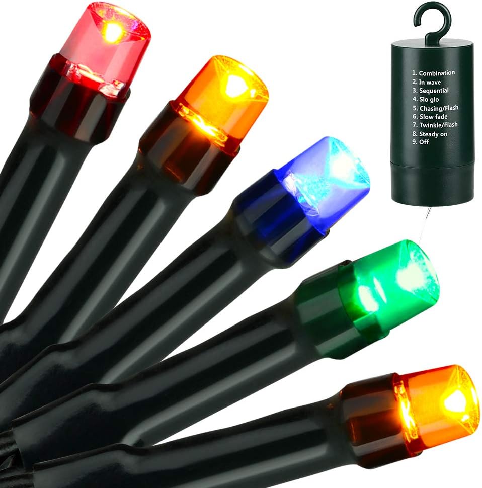 Joomer Waterproof Battery Lights – Patio and Garden Fence String Lights with IPX4 Rating, 66ft 200 LED Multicolor