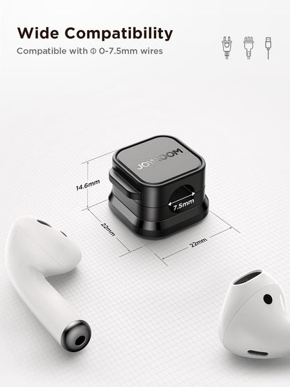 JOYROOM Magnetic Cable Clips for Standing Desk Setup, Tame Charger Cords Under Home Office Desk for Focused Work