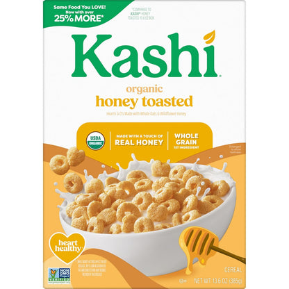 Kashi Non-GMO Honey Cereal – Wholesome Whole Grain Start to Support Digestive Wellness, 13.6oz Box