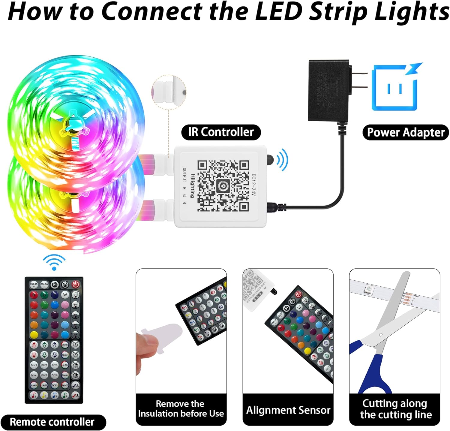 KeepEvol 150ft LED Strip Lights for Kids Room – Cool-to-Touch, Adhesive Backed RGB Lighting with Auto Timer