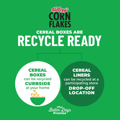 Kellogg's Corn Flakes Cereal – No-Prep Breakfast for Busy Professionals, Giant 24oz Box