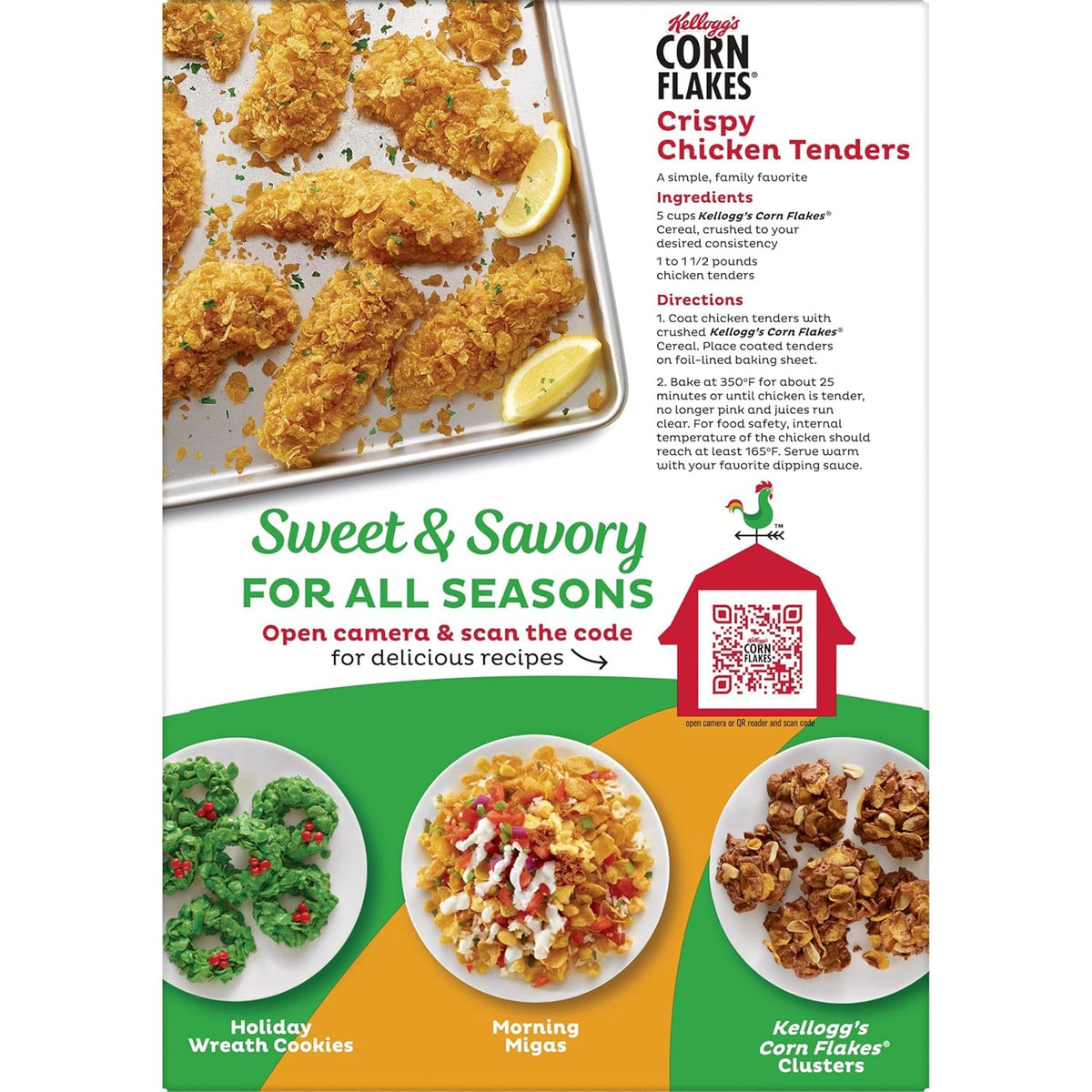 Kellogg's Corn Flakes Cereal – No-Prep Breakfast for Busy Professionals, Giant 24oz Box