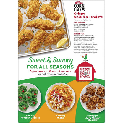 Kellogg's Corn Flakes Cereal – No-Prep Breakfast for Busy Professionals, Giant 24oz Box