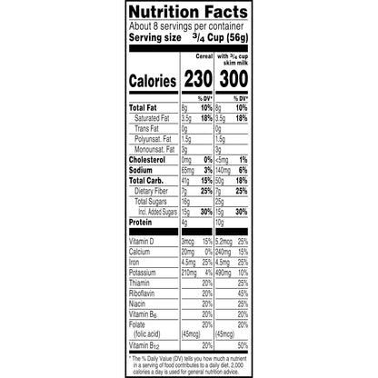 Kellogg's Cracklin' Oat Bran Breakfast Cereal, Fiber Cereal, Family Cereal, Original (3 Boxes) – Quick Desk Snack for Busy Home Office