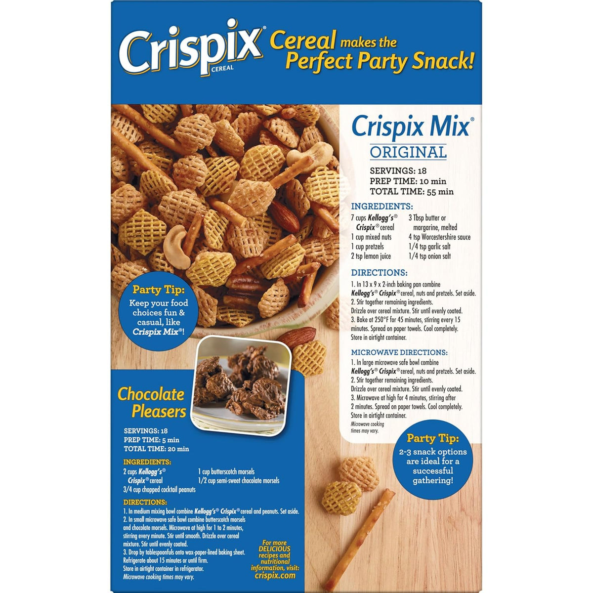 Kellogg's Crispix Cereal – Family Breakfast for Kids' Lunchboxes, Ready-to-Eat Rice and Corn Cereal