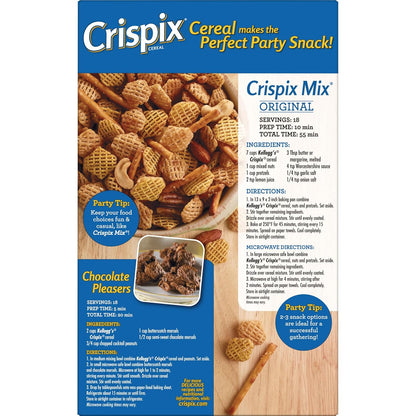 Kellogg's Crispix Cereal – Family Breakfast for Kids' Lunchboxes, Ready-to-Eat Rice and Corn Cereal