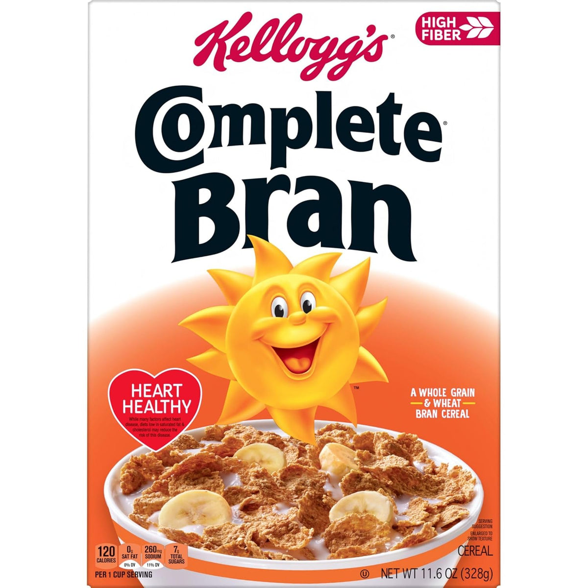 Kellogg's Frosted Bran Cereal – Low-Fat Whole Grain Breakfast for Cholesterol-Conscious Shoppers, Pantry Staple