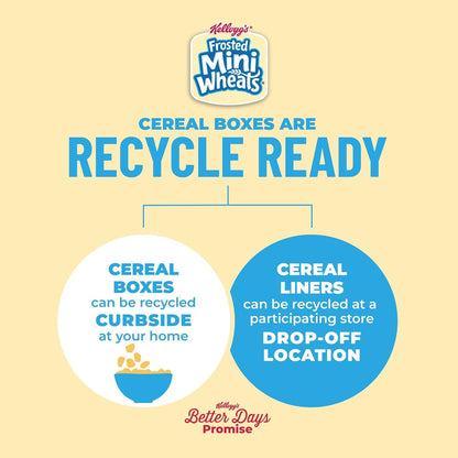 Kellogg's Frosted Mini-Wheats Breakfast Cups – School Lunch Packer for Picky Eaters, Bulk 12-Cup Case