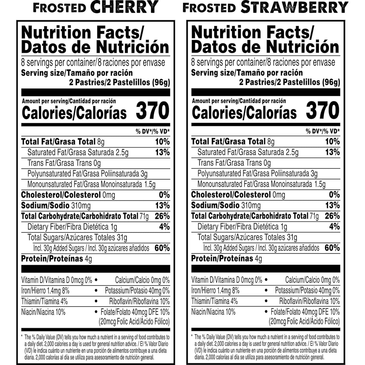 Kellogg's Pop-Tarts Frosted Strawberry and Cherry – Kid-Friendly Breakfast Pastry for Backpacks and After-School Snacks, 32 Ct