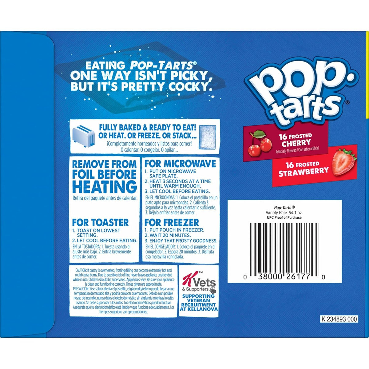 Kellogg's Pop-Tarts Frosted Strawberry and Cherry – Kid-Friendly Breakfast Pastry for Backpacks and After-School Snacks, 32 Ct