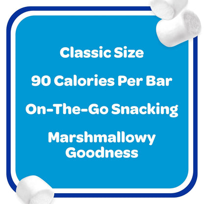 Kellogg's Rice Krispies Treats Crispy Marshmallow Squares – Mess-Free Road Trip Snack for Car Console and Passenger Seat, 12.4oz Box