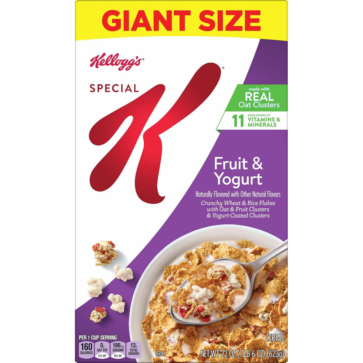 Kellogg's Special K Fruit and Yogurt Cereal – Fiber and Vitamin Rich Cereal for Mindful Morning Nutrition, 22oz Family Size