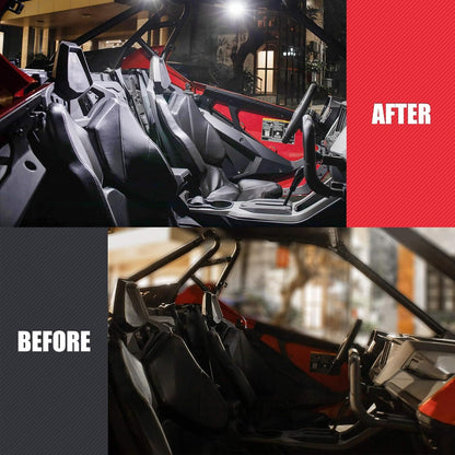 KEMIMOTO Roll Bar Work Light for UTV ATV Jobsite Tasks and Ranch Fieldwork Rechargeable Dual Mode 1.5-2.0 in Clamp