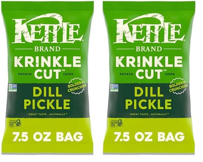 Kettle Brand Potato Chips Backyard Barbeque Kettle Chips, 2-Pack – Family-Size Kettle Chips for After-School Snacking