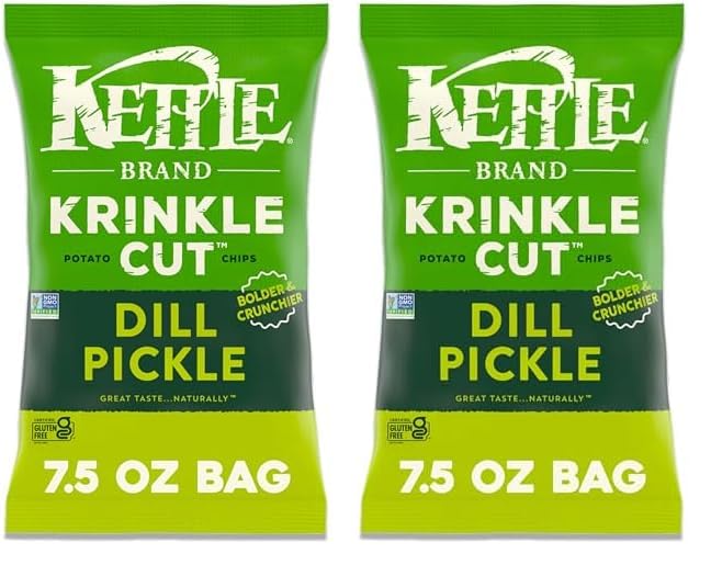 Kettle Brand Potato Chips Backyard Barbeque Kettle Chips, 2-Pack – Family-Size Kettle Chips for After-School Snacking