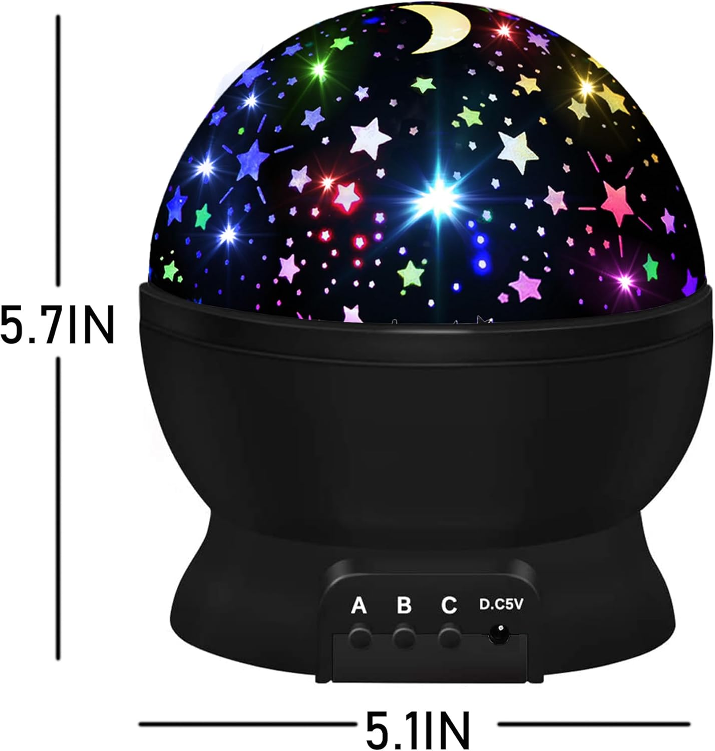 Kids Night Light Star Projector – 360° Rotating Bedroom Lamp for Boys & Girls Ages 3-8, 16 Color Modes, USB Powered