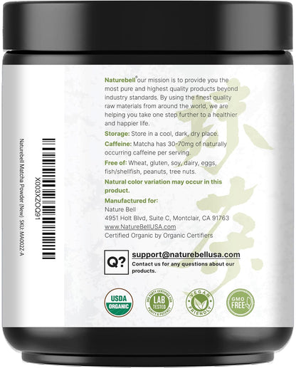 Kiwigreen Organic Matcha Green Tea Powder – Jitter-Free Energy for Study and Deep Work