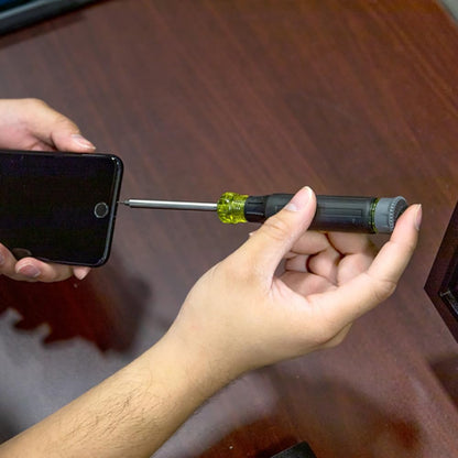 Klein Tools 27-in-1 Precision Screwdriver Replacing a Full Bit Case in One Slim Pocket Tool
