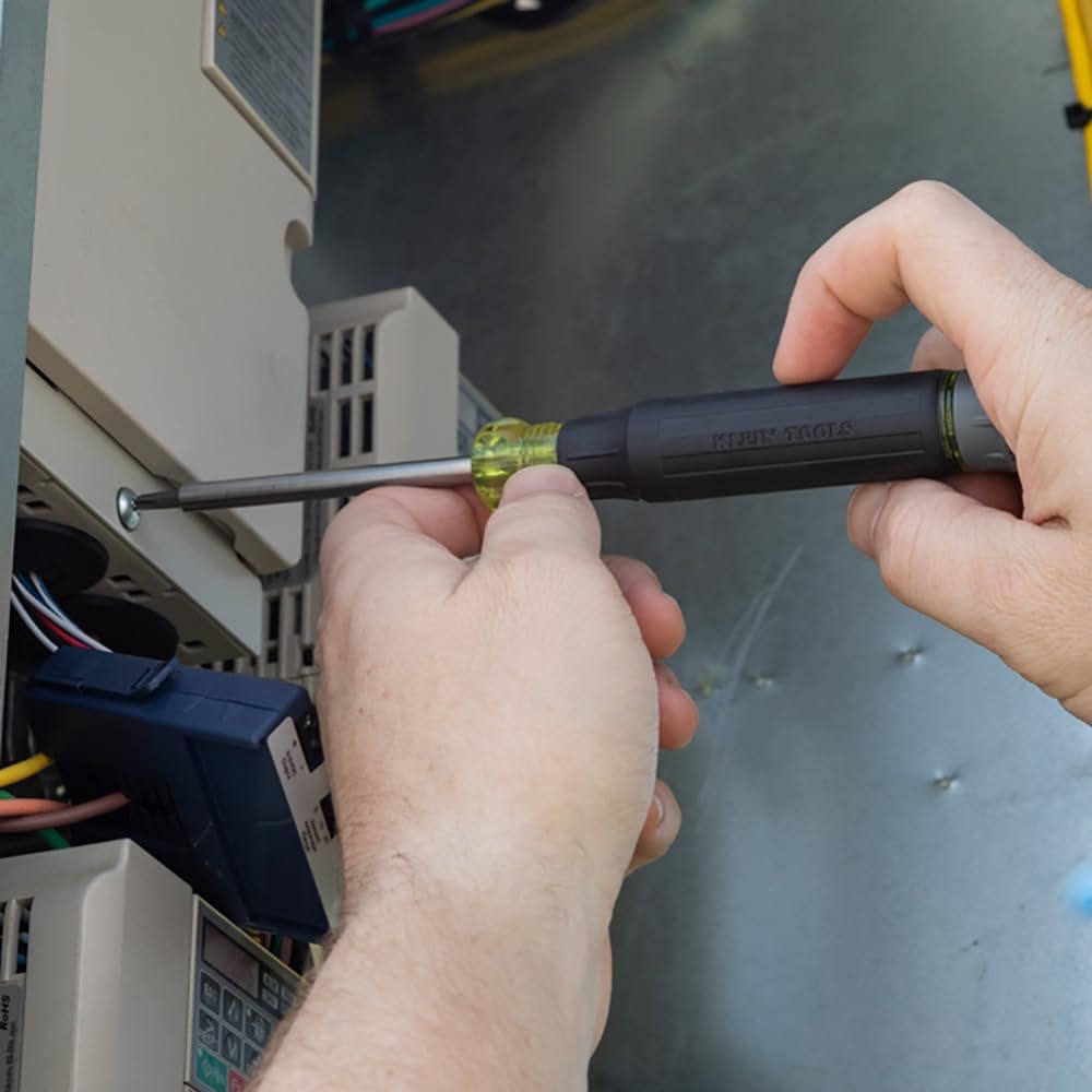 Klein Tools 27-in-1 Precision Screwdriver Replacing a Full Bit Case in One Slim Pocket Tool