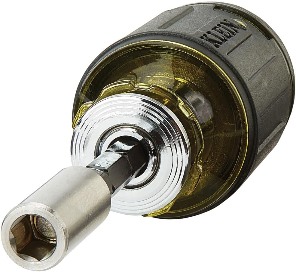 Klein Tools 32308 Stubby 8-in-1 Screwdriver – Replace Eight Drivers with One Compact Tool